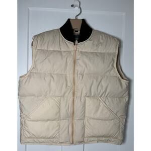 Bibi Bros Off White Duck Down Feather Puffer Vest Size MEDIUM